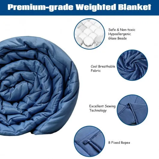 10 lbs Premium Cooling Heavy Weighted Blanket-Blue