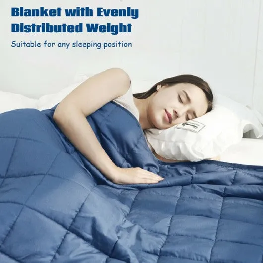 10 lbs Premium Cooling Heavy Weighted Blanket-Blue