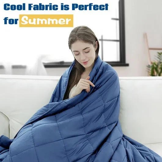 10 lbs Premium Cooling Heavy Weighted Blanket-Blue