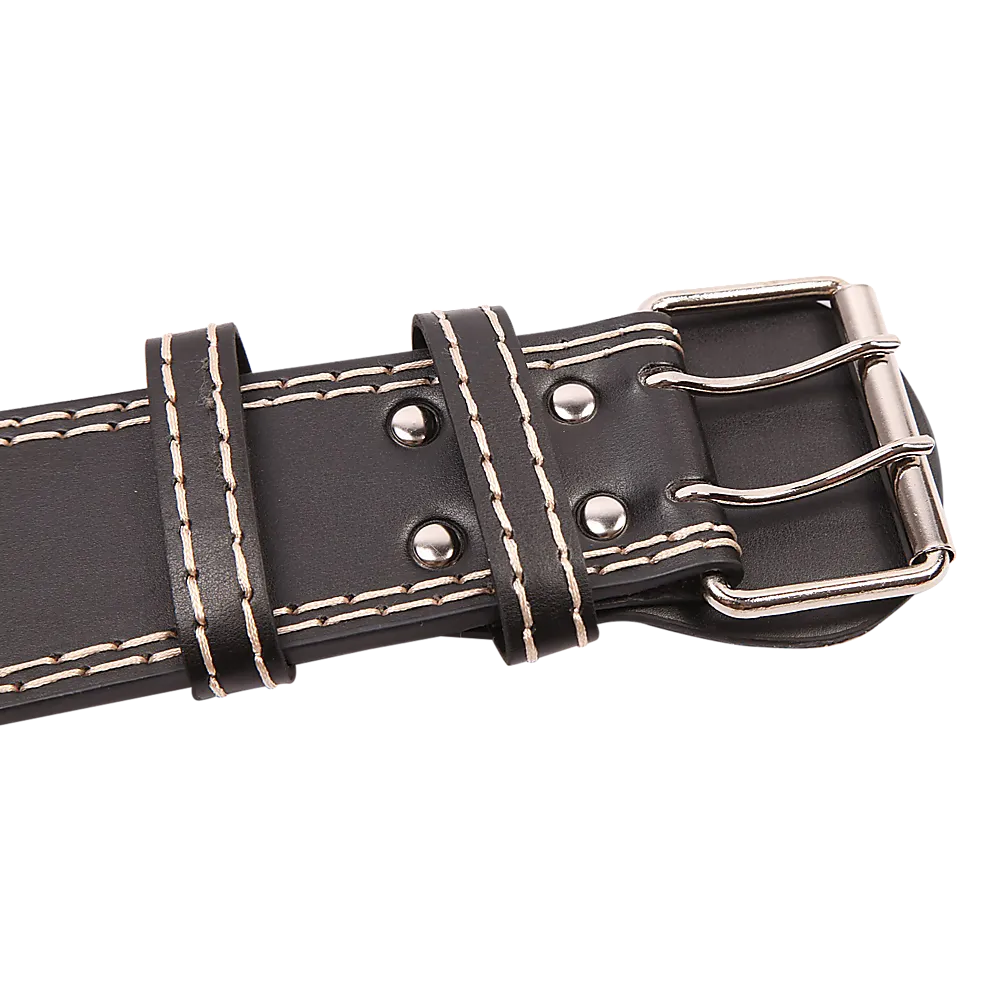 100% Leather Padded Weight Lifting Belt, Medium