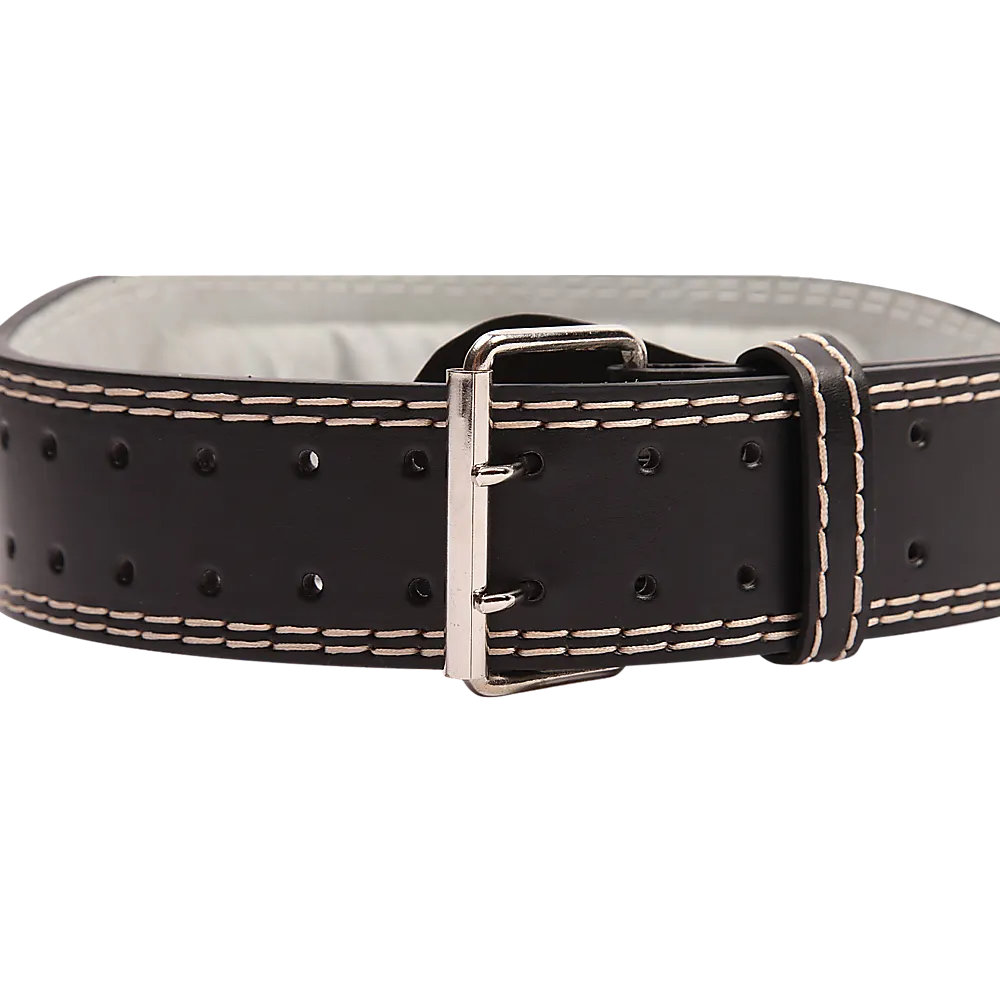 100% Leather Padded Weight Lifting Belt, Medium