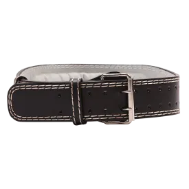 100% Leather Padded Weight Lifting Belt, Medium