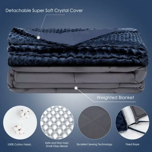 15 lbs 48" x 72" Weighted Blanket with Glass Bead