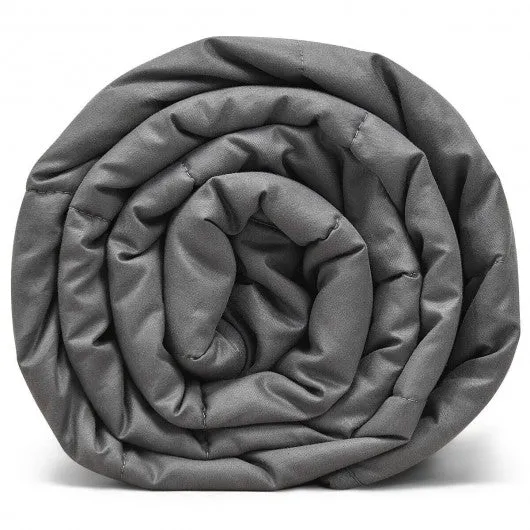 25 lbs Weighted Blankets 100% Cotton with Glass Beads -Dark Gray