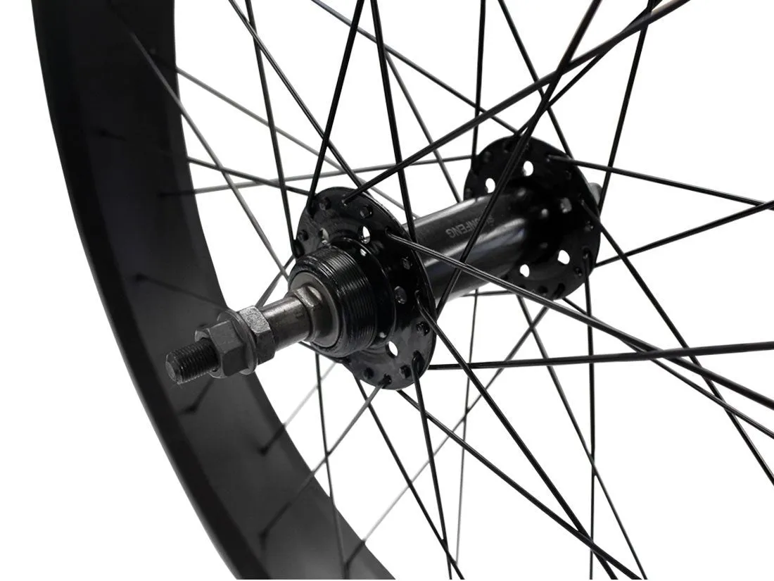 26" Fat Tire Single/7 Speed Beach Cruiser Wheel Set (Black)