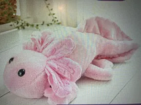 2lbs -15lbs Weighted  Axolotl Stuffed Minky Animal Lap Pad -for Comfort, Special Needs, Sleep, Anxiety and Stress Relief - Custom Made