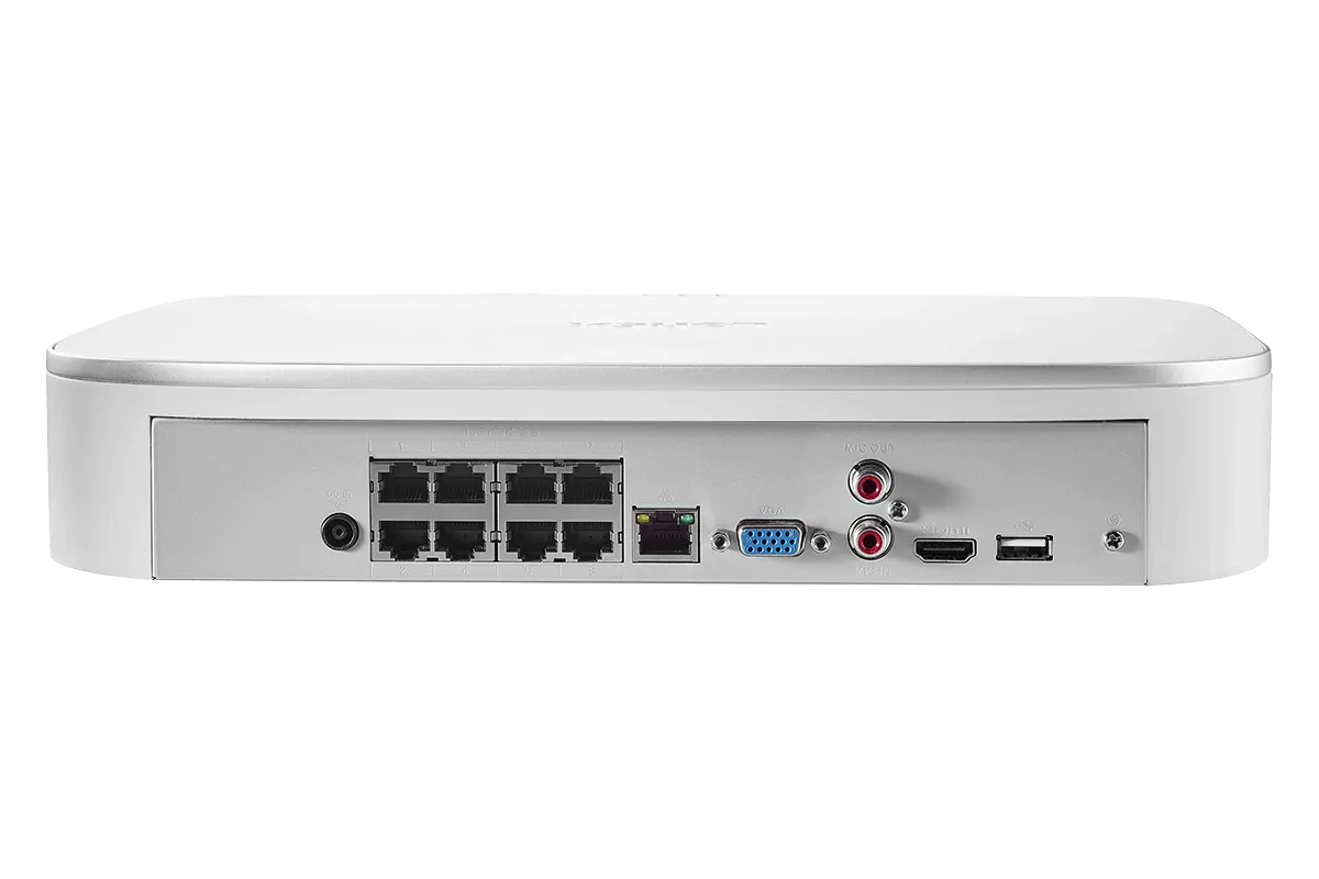 4K 8-channel 2TB Wired NVR System with 8 Smart Deterrence Cameras