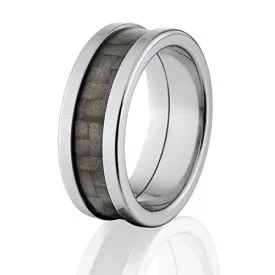 8mm Carbon Fiber Ring w/ Cross Brushed Finish