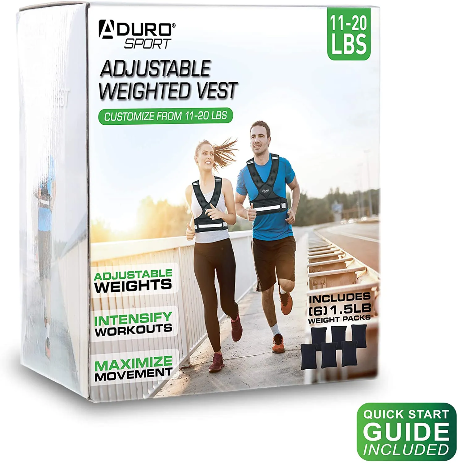 Aduro Sport Adjustable Weighted Vest Workout Equipment, 4-10lbs/11-20lbs/20-32lbs/26-46lbs Body Weight Vest for Men, Women, Kids