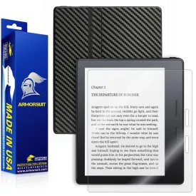 Amazon (First Generation) Kindle Oasis Screen Protector   Black Carbon Fiber Skin