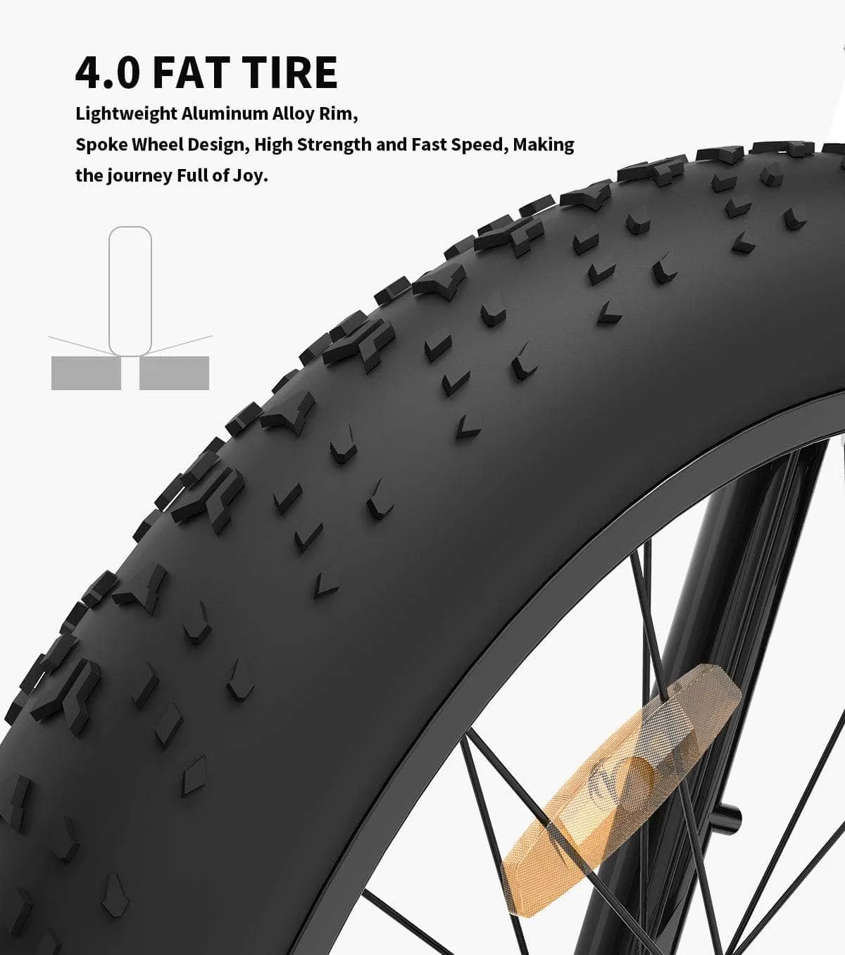 AOSTIRMOTOR S07-E Electric Mountain Fat Tire Bicycle 48V 750W