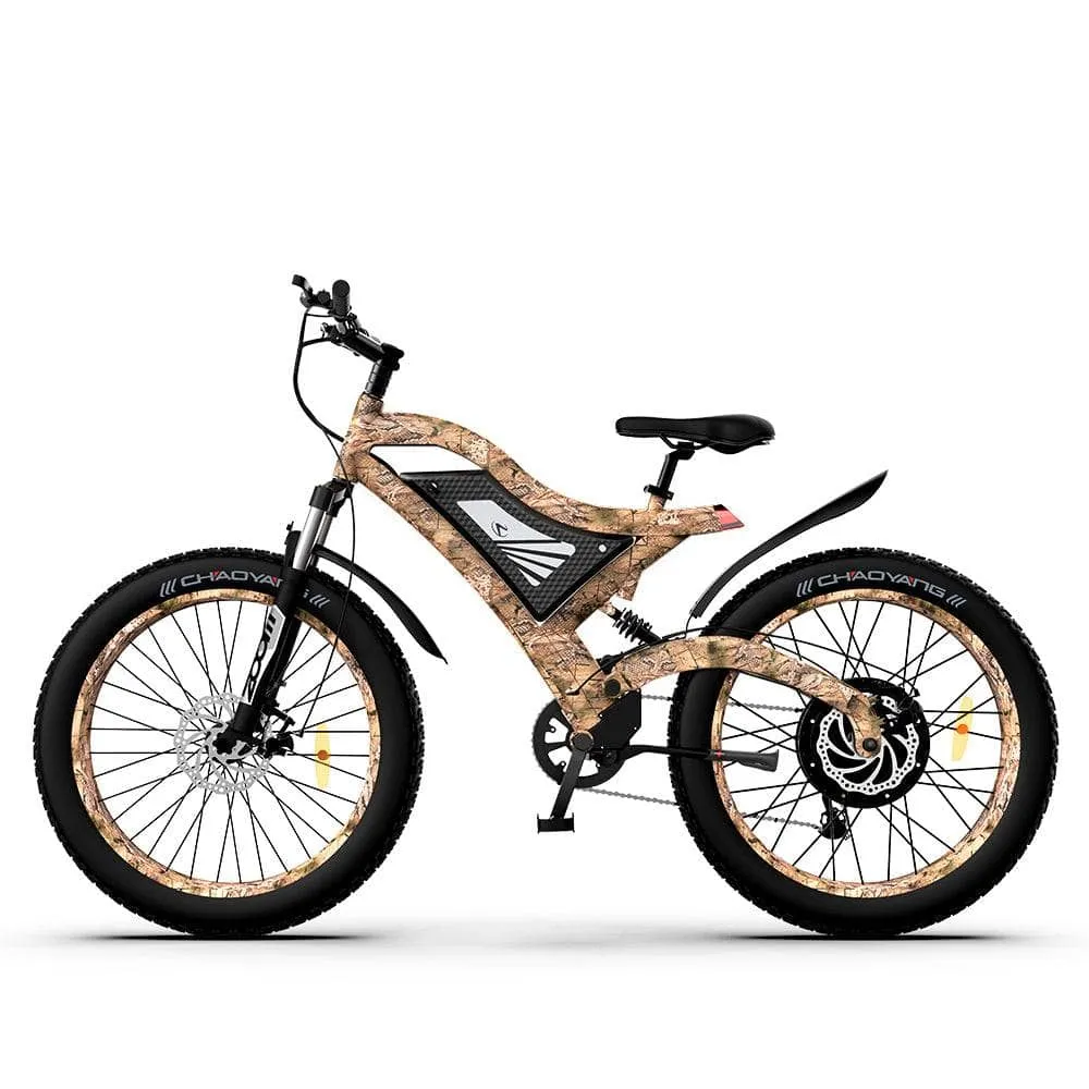 AOSTIRMOTOR S18 1500W 48V All Terrain Fat Tire Electric Hunting Mountain Bike