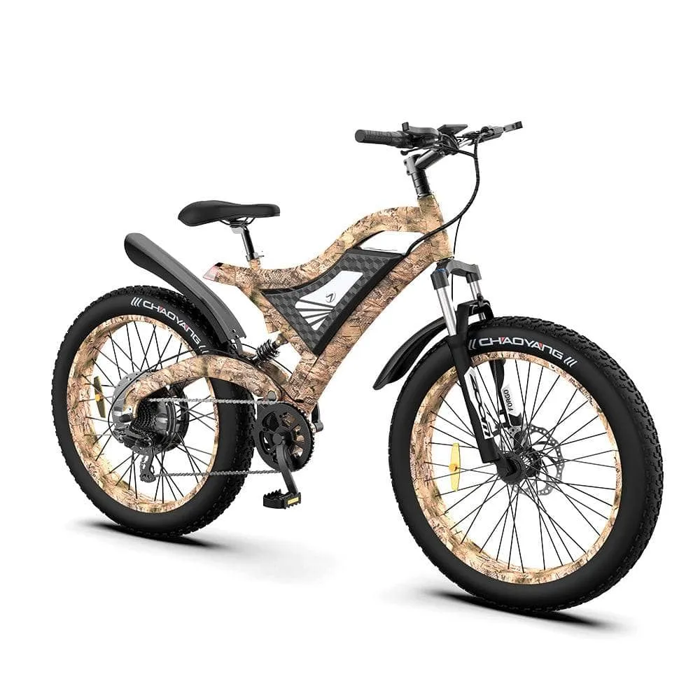 AOSTIRMOTOR S18 1500W 48V All Terrain Fat Tire Electric Hunting Mountain Bike