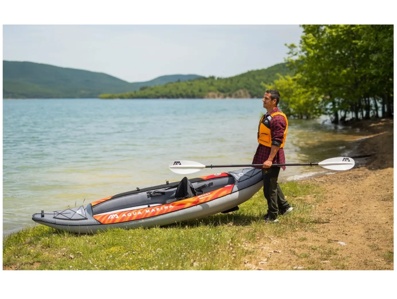 Aqua Marina Memba-330 1 Person Touring Kayak w/ Paddle