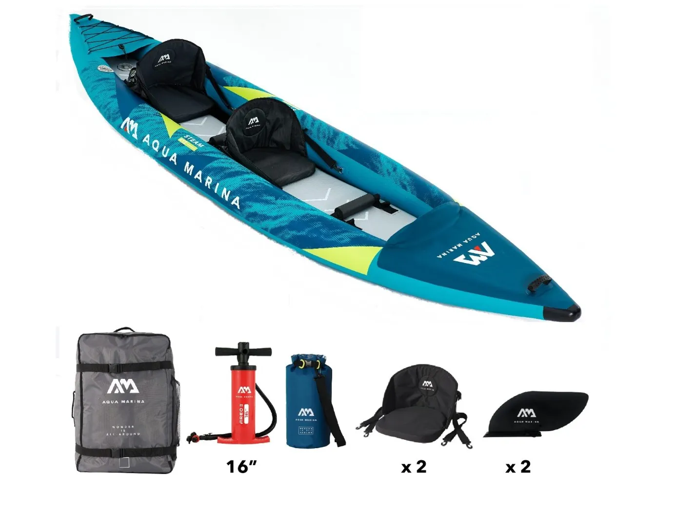 Aqua Marina Steam-412 2 Person Whitewater Kayak