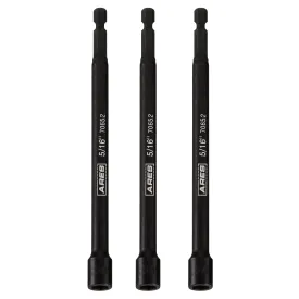 ARES 27009 - 3-Piece 5/16-Inch Magnetic Impact  6-Inch Nut Driver Bit Set