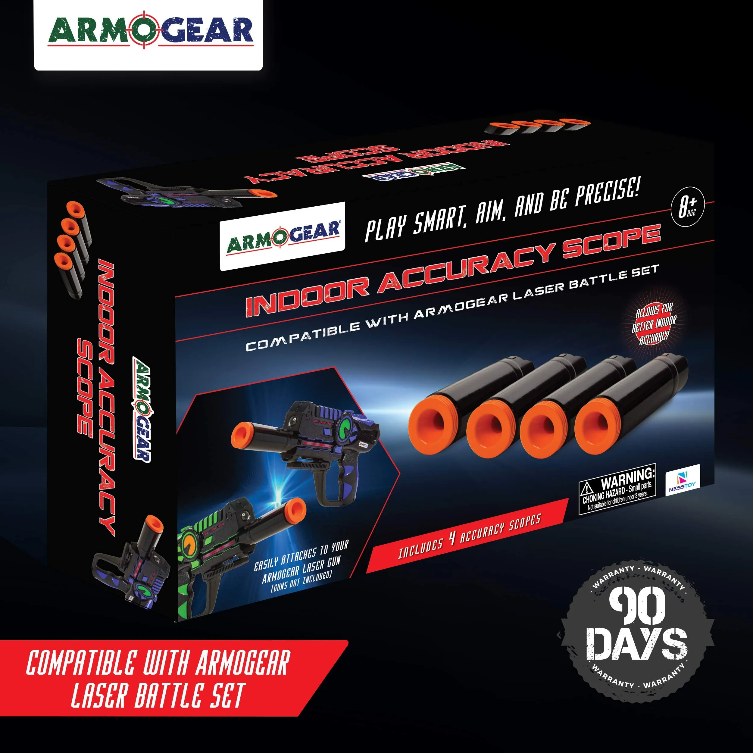 ArmoGear Laser Tag Indoor Accuracy Scope Set | at-Home Laser Tag Add On Accessory