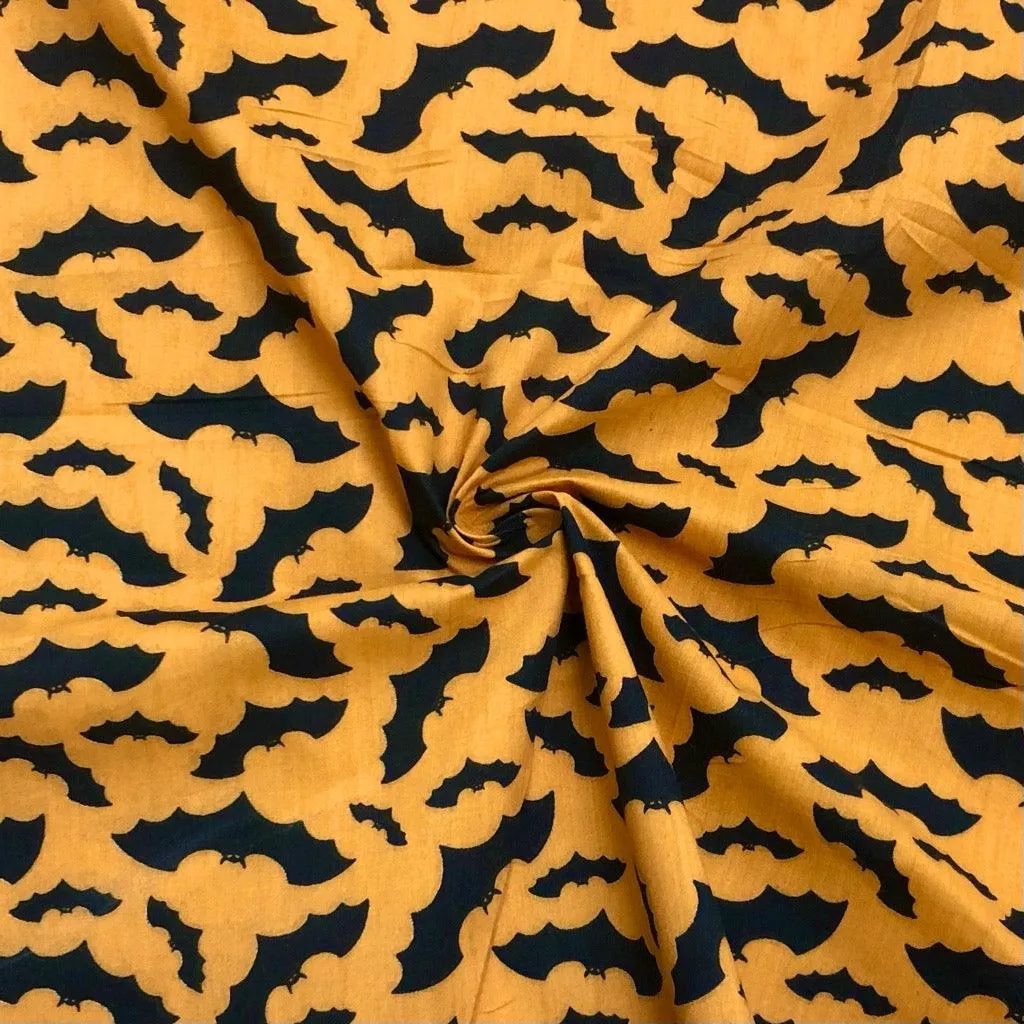 Bats Polycotton Fabric