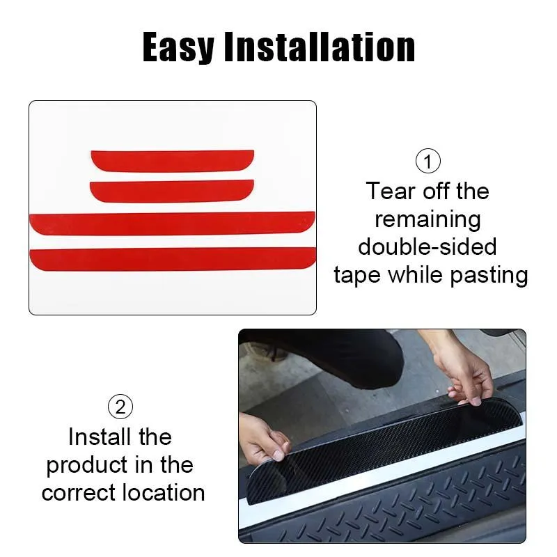 Car Door Sills Guard Scuff Plate Protector Sticker For Ford F150 Raptor 2009-2014 Accessories | CheroCar