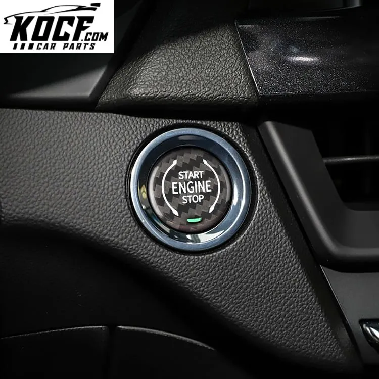 Carbon Fiber Car Engine Button Cover Push Start Stop Button For Corvette C8 2020 2021