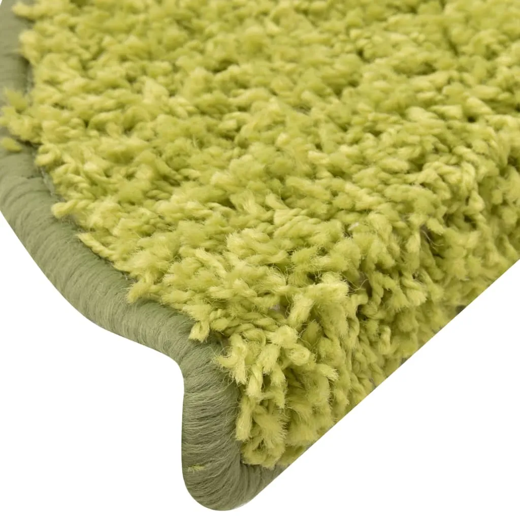 Carpet Stair Treads 15 pcs Green 65x21x4 cm