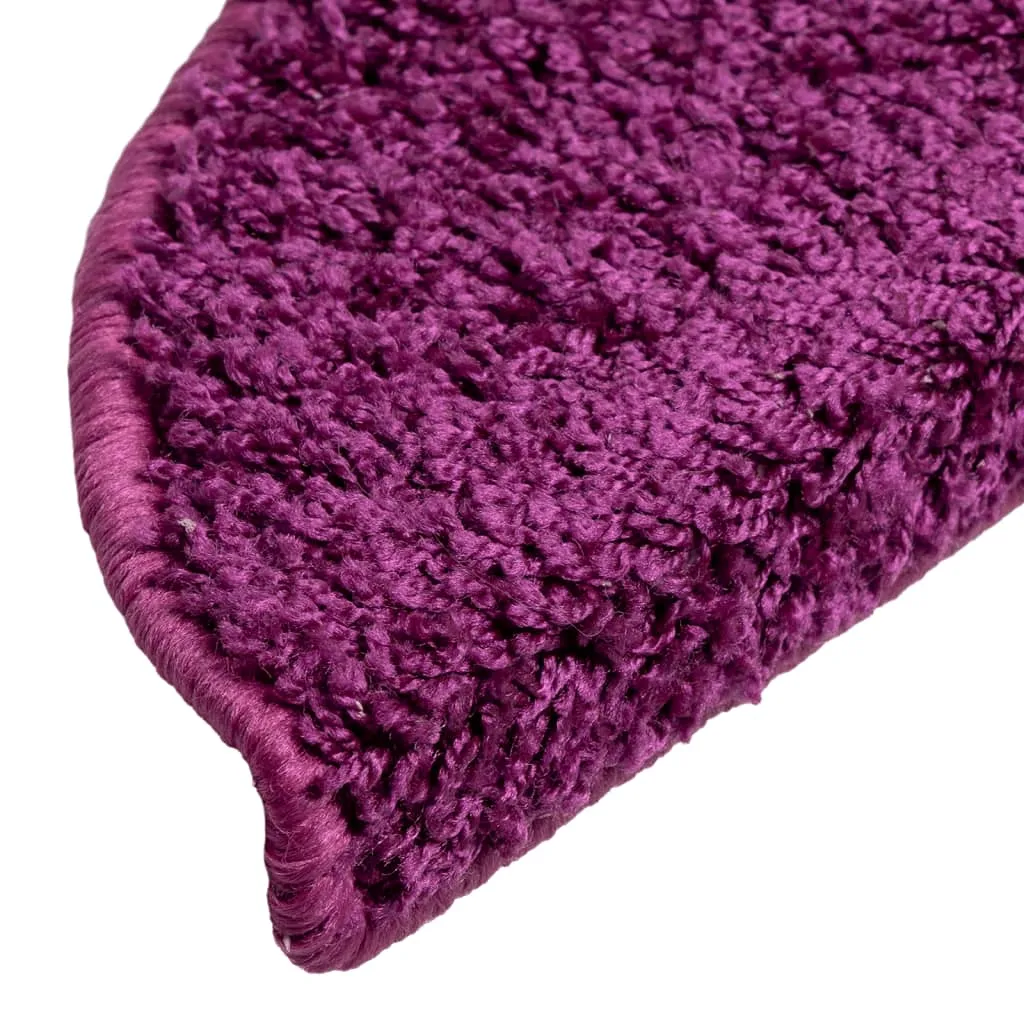 Carpet Stair Treads 15 pcs Violet 56x17x3 cm