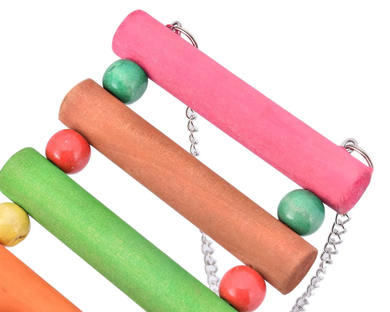 Colorful Wooden Pet Toy Bird Swing Toy Ladders