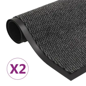 Dust Control Mats 2 pcs Rectangular Tufted 80x120 cm Anthracite