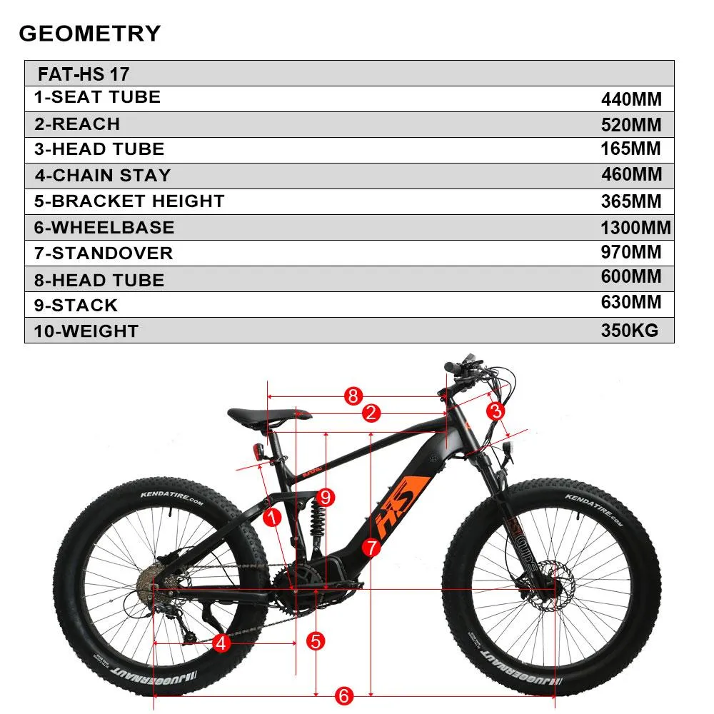 Eunorau Fat-HS 48V/14Ah 1000W Fat Tire Electric Bike