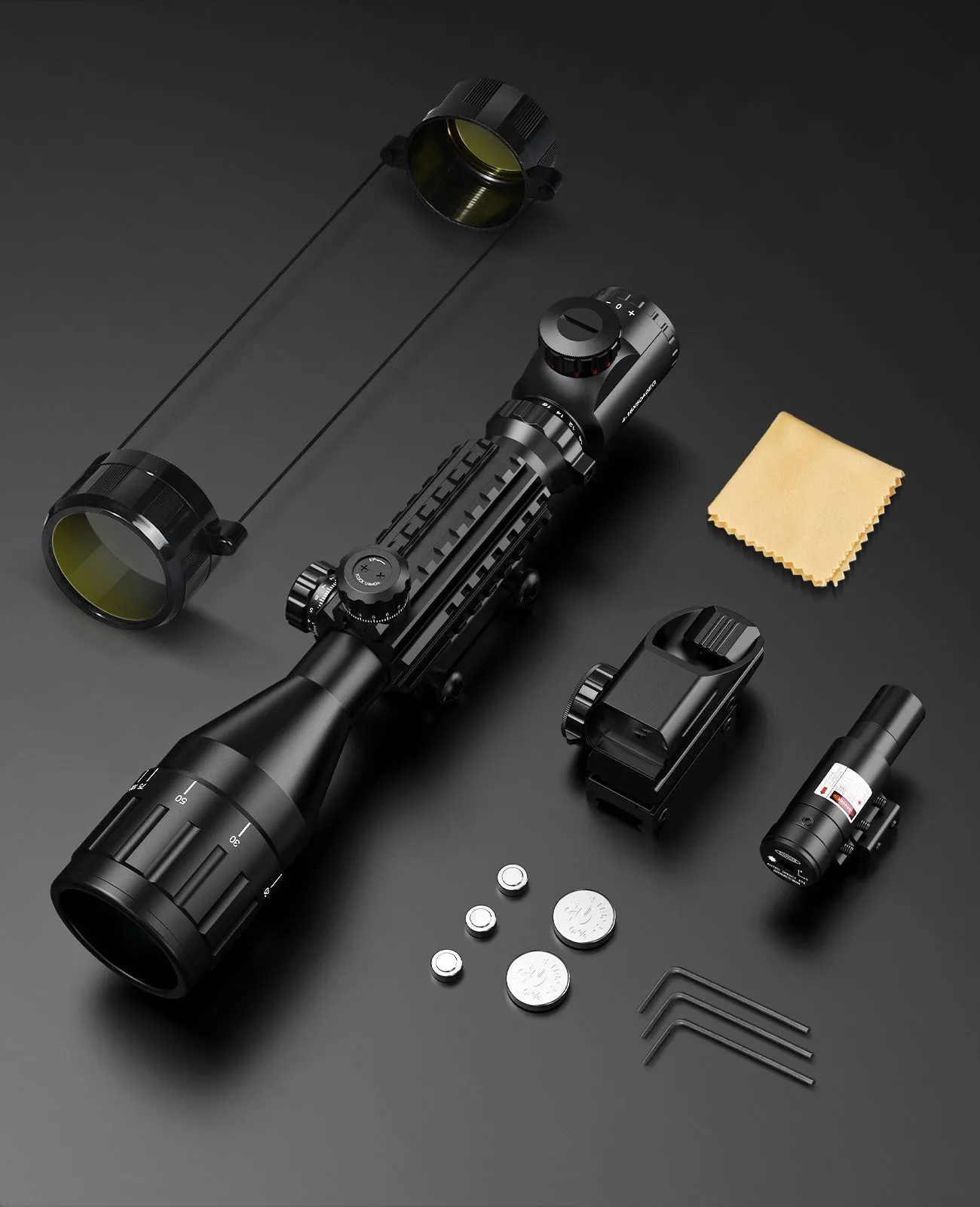 EZshoot 4-16x50AO Tactical Rifle Scope Combo