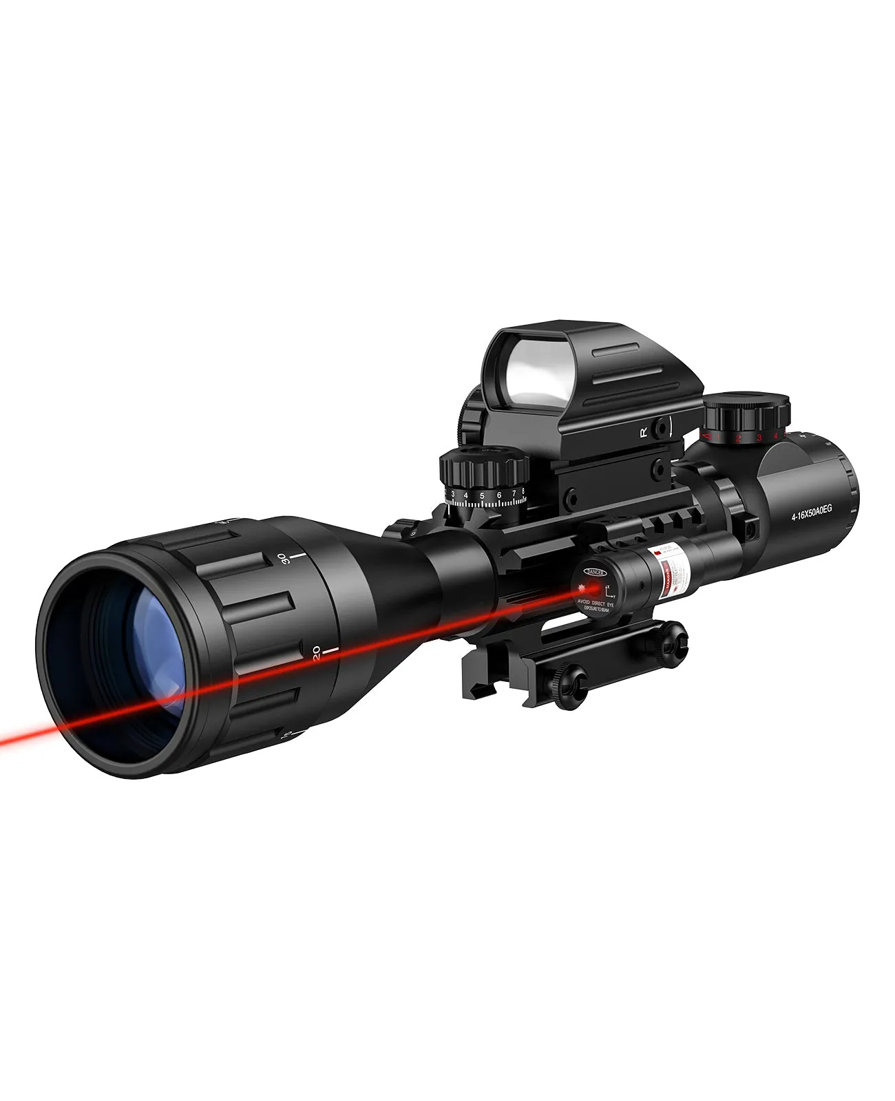 EZshoot 4-16x50AO Tactical Rifle Scope Combo