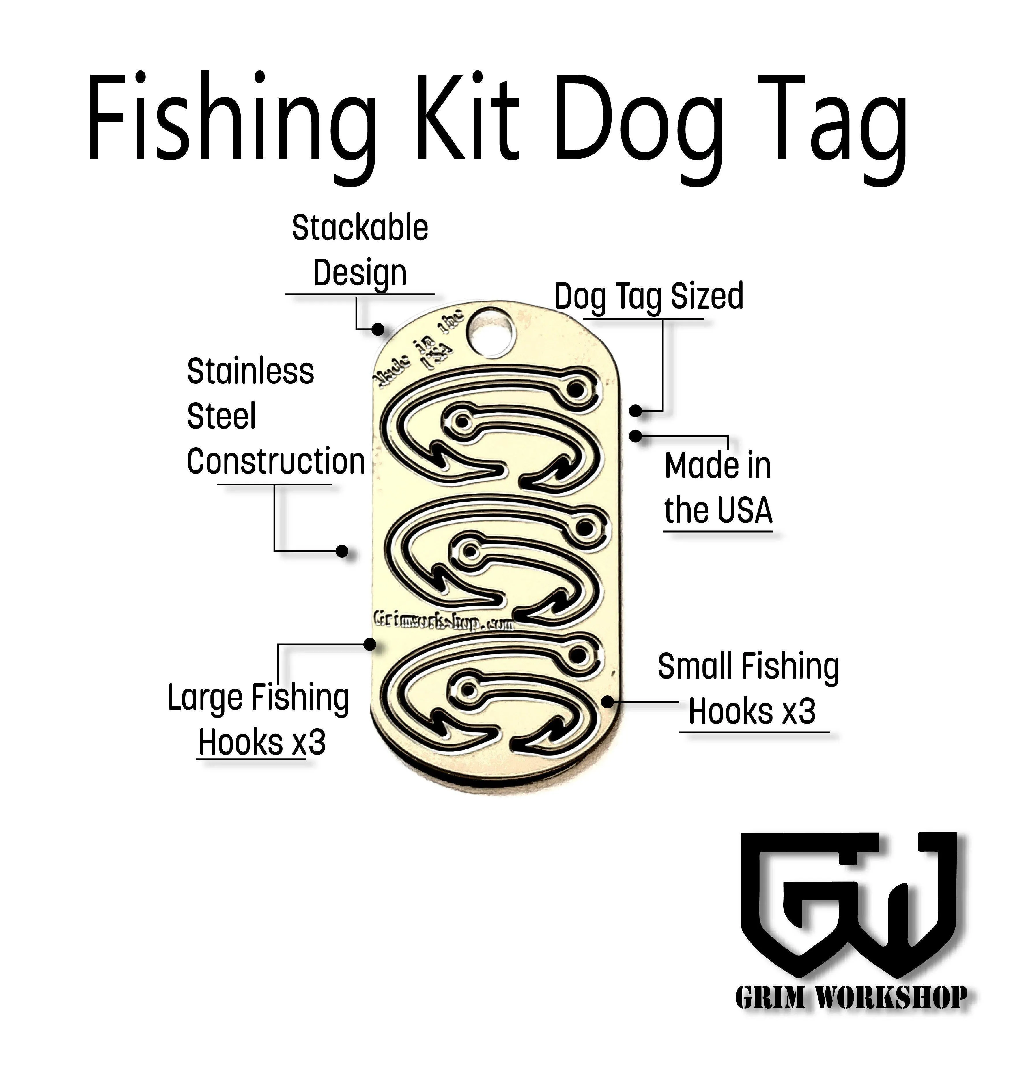 Fishing Hook Necklace : Dog Tag Hooks for Survival Fishing