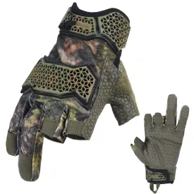 HANDLANDY Fingerless Men&Women Work Gloves, Anti-Impact Gloves 6314