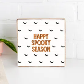 Happy Spooky Season Decorative Wooden Block