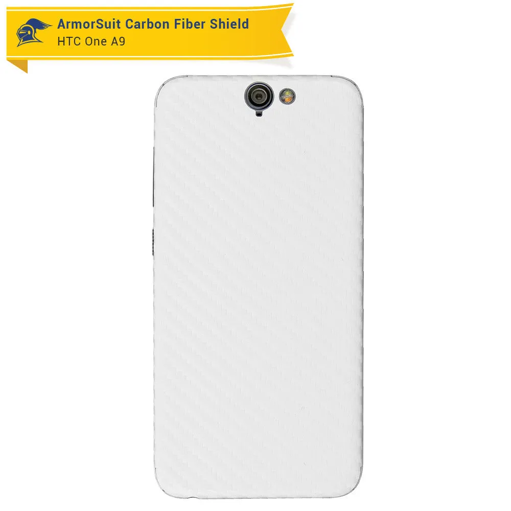 HTC One A9 Screen Protector   White Carbon Fiber Film Protector