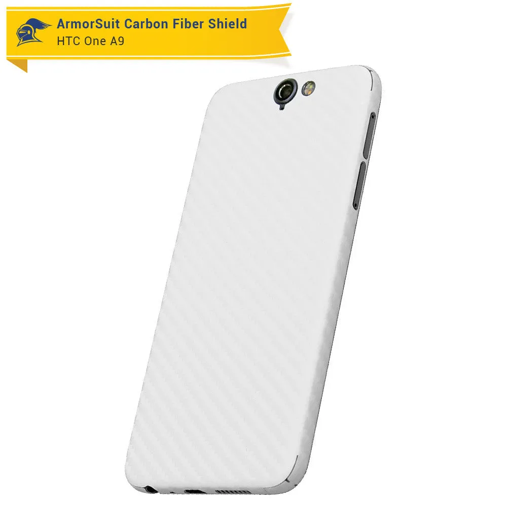 HTC One A9 Screen Protector   White Carbon Fiber Film Protector