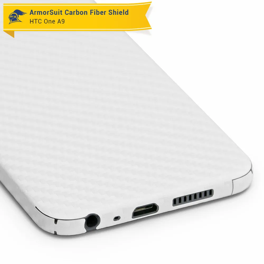 HTC One A9 Screen Protector   White Carbon Fiber Film Protector