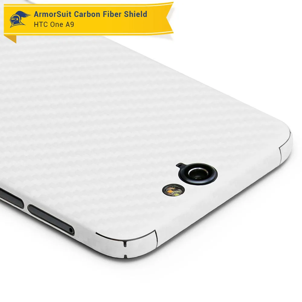 HTC One A9 Screen Protector   White Carbon Fiber Film Protector