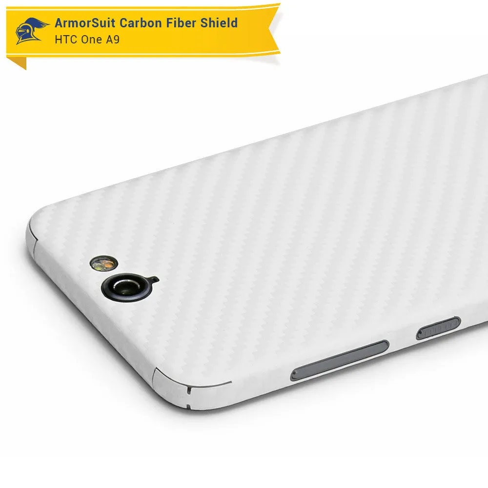 HTC One A9 Screen Protector   White Carbon Fiber Film Protector