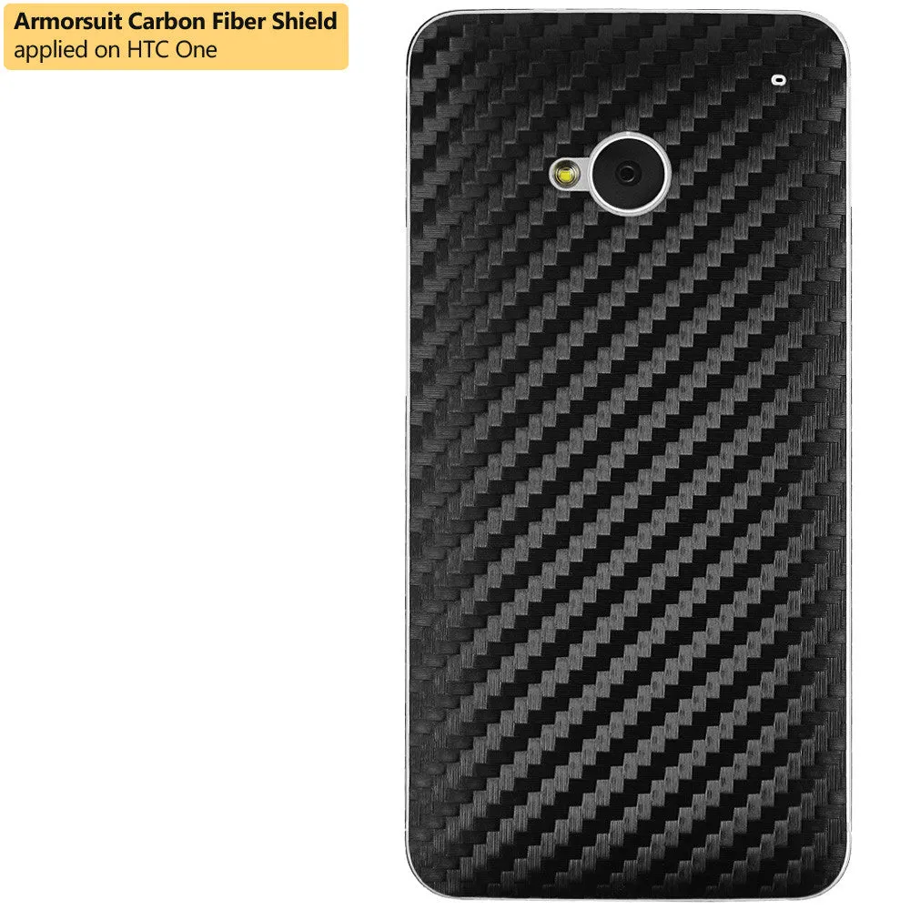 HTC One M7 Screen Protector   Black Carbon Fiber Film Protector