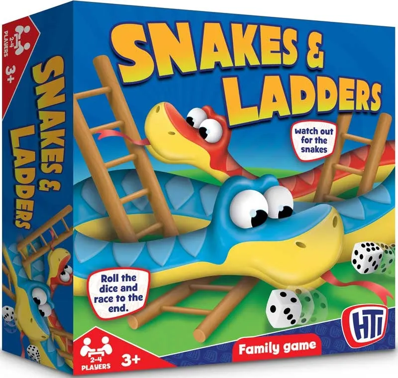 HTI Toys Snakes And Ladders Traditional Board Game