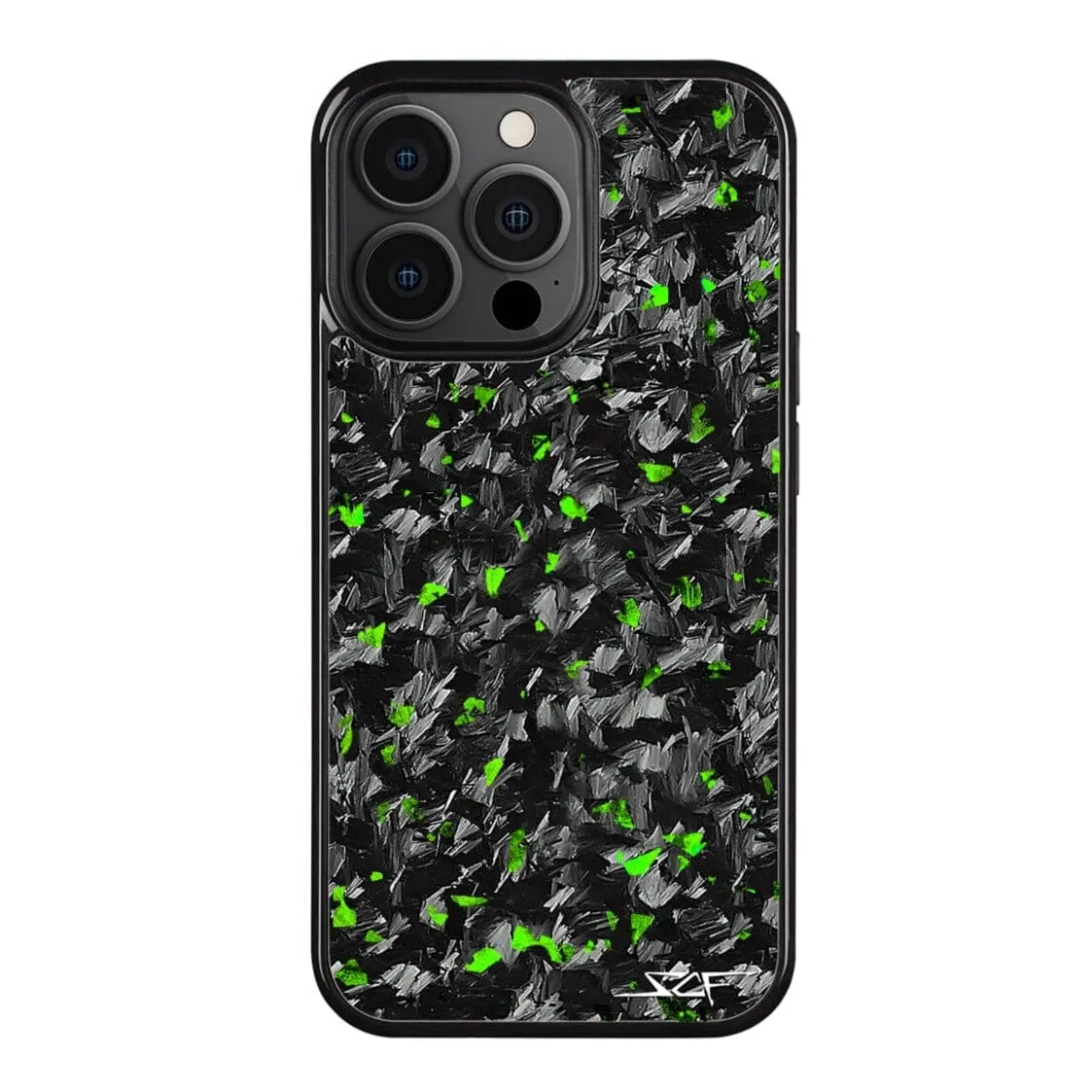 iPhone 13 Pro Max Real Green Flake Forged Carbon Fiber Phone Case | CLASSIC Series