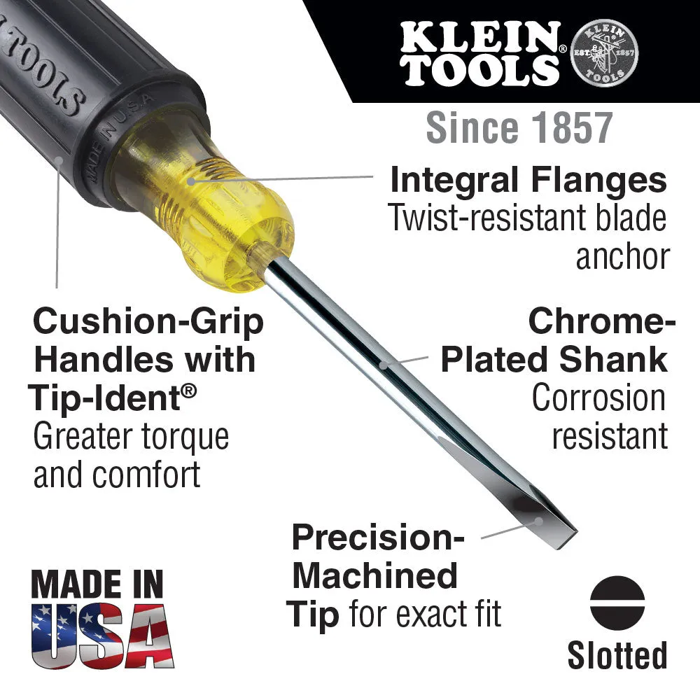 Klein Tools 608-4 1/8" Cabinet Tip Mini Screwdriver 4"