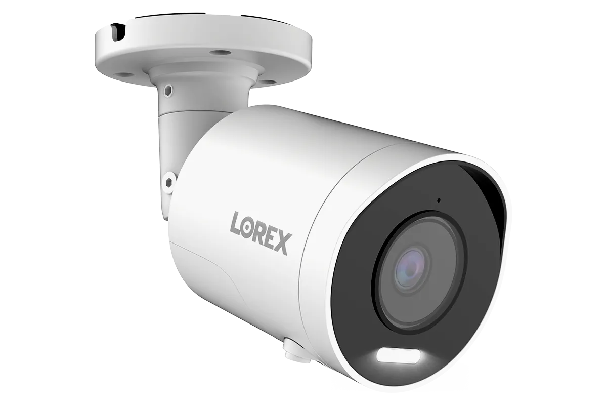 Lorex 4K IP Wired Bullet Security Camera with Smart Deterrence and Smart Motion Detection