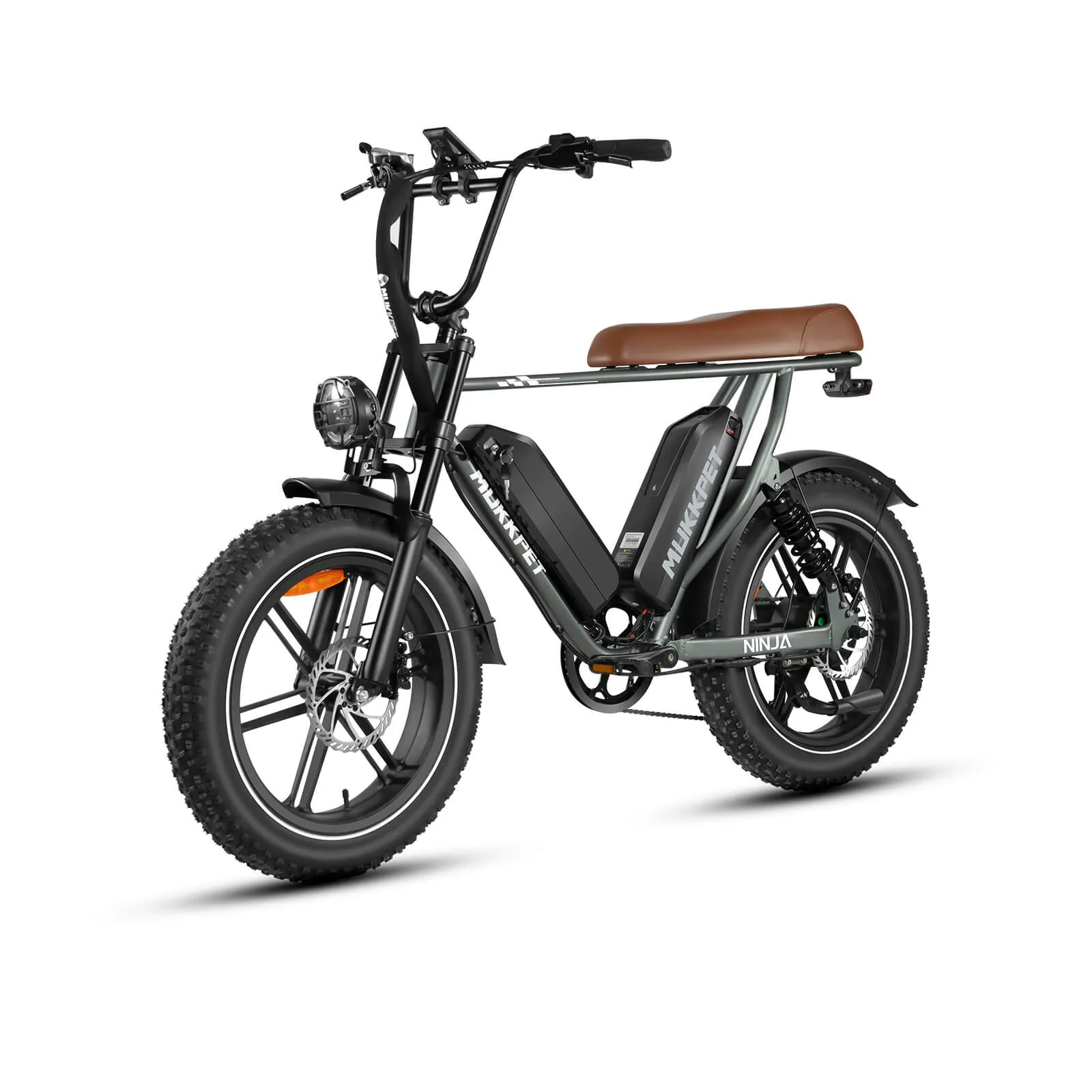 Mukkpet Ninja 750W 48V Dual Battery (Motorcycle-Style) Fat Tire Electric Bike