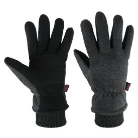 OZERO Genuine Deerskin Riding Gloves | Winter Waterproof Suede Leather Gloves