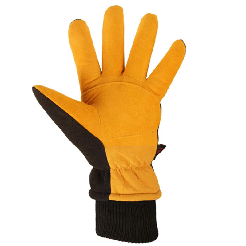 OZERO Genuine Deerskin Riding Gloves | Winter Waterproof Suede Leather Gloves