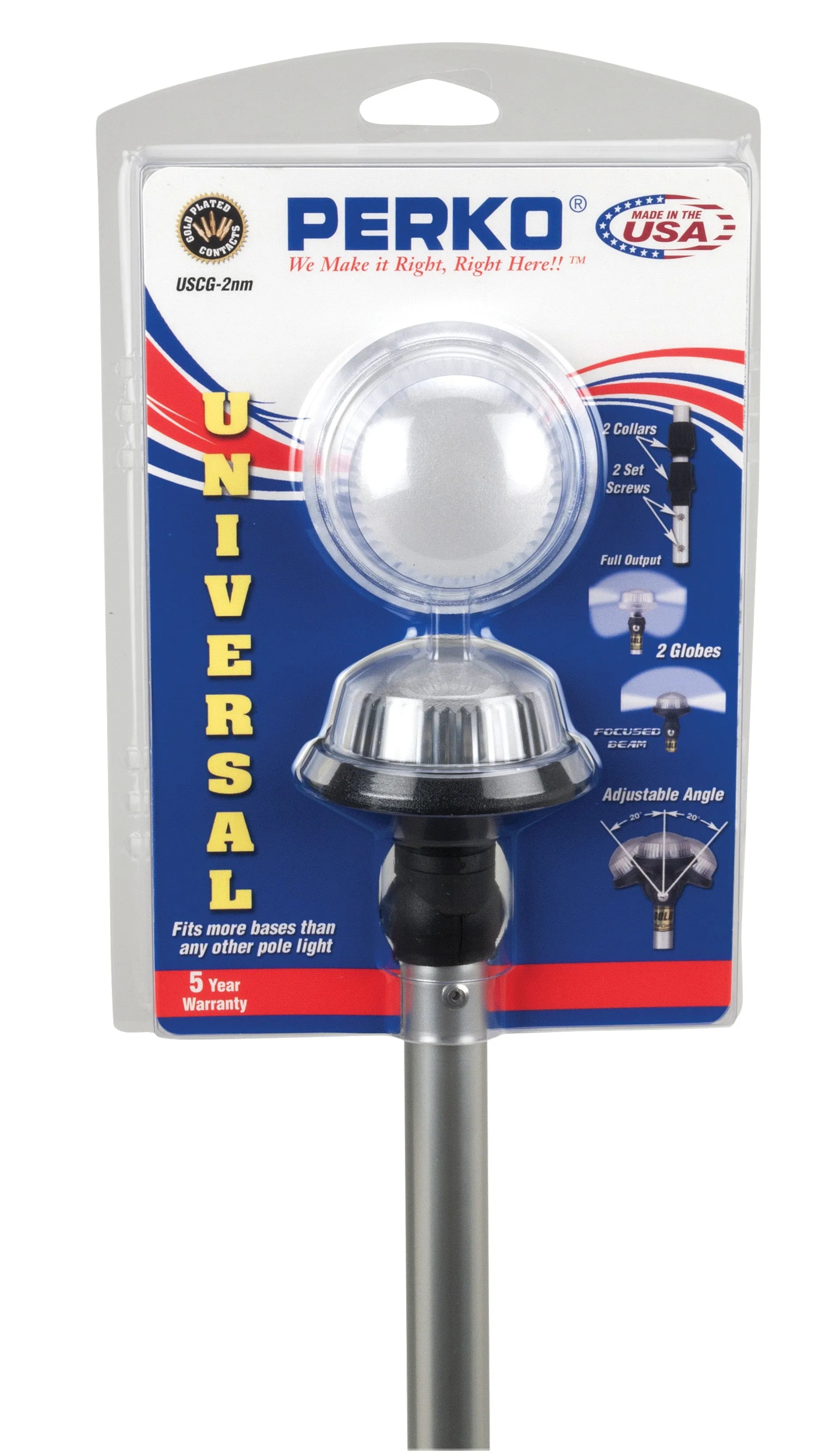 PERKO Delta Universal All-round Pole Light