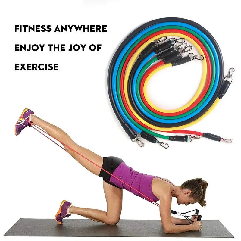 Resistance Bands With Handles Yoga Pull Rope Elastic Fitness Exercise Tube Band For Home Workouts Strength Trainin Tensioner