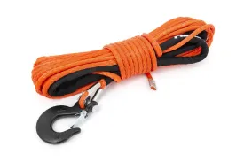 Rough Country RS143 Winch Cable & Synthetic Rope - Synthetic, 7,000 lbs. Pull Rating, 50 ft. Line Length1/4 in. Line Diameter, Orange